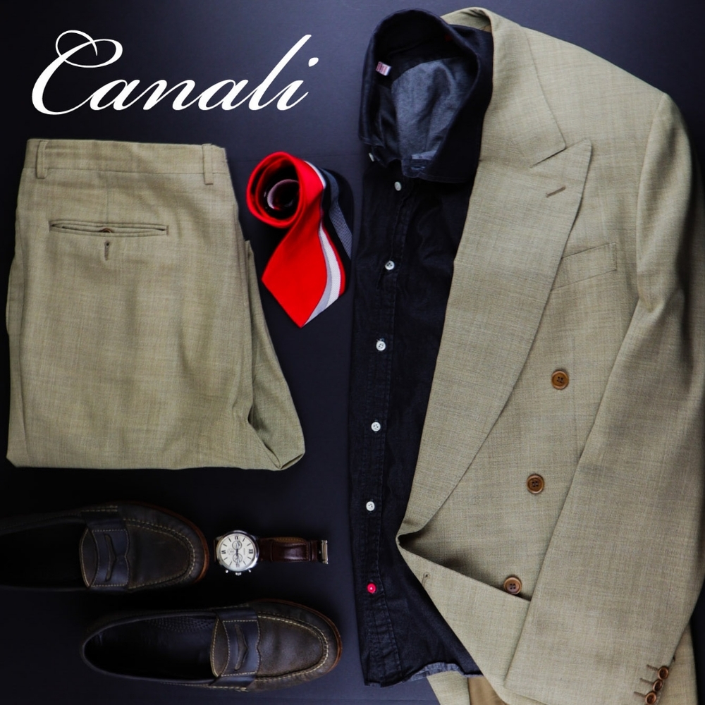 Canali Milano 100% Wool Lightweight 2-Piece Suit